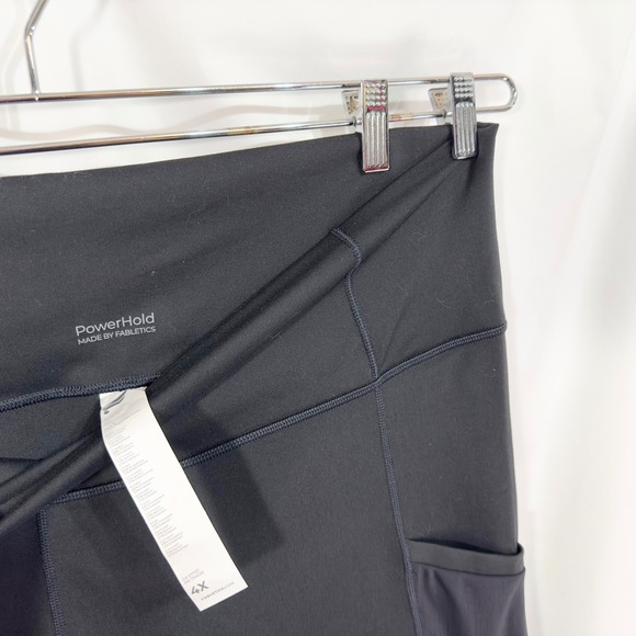 Fabletics Plus Size 4X PowerHold Leggings High Waisted Athletic Cropped Black 4X - Picture 2 of 7